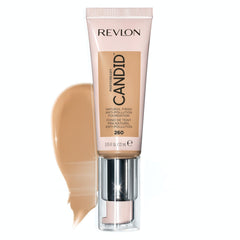 Revlon foundation creamy texture close-up demonstrating smooth blendability and moisturizing feel