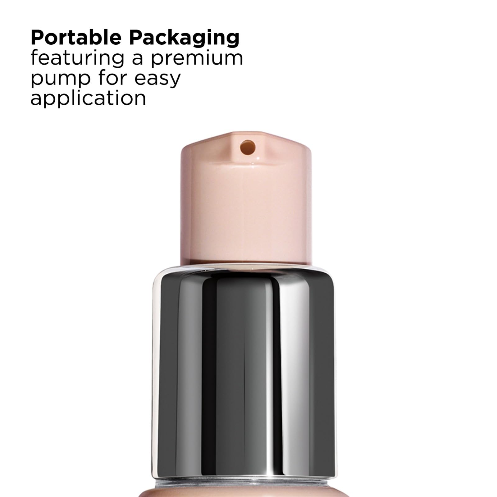 Revlon foundation applied on model jawline in lifestyle scene, natural finish and even skin benefit