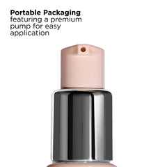 Revlon foundation applied on model jawline in lifestyle scene, natural finish and even skin benefit