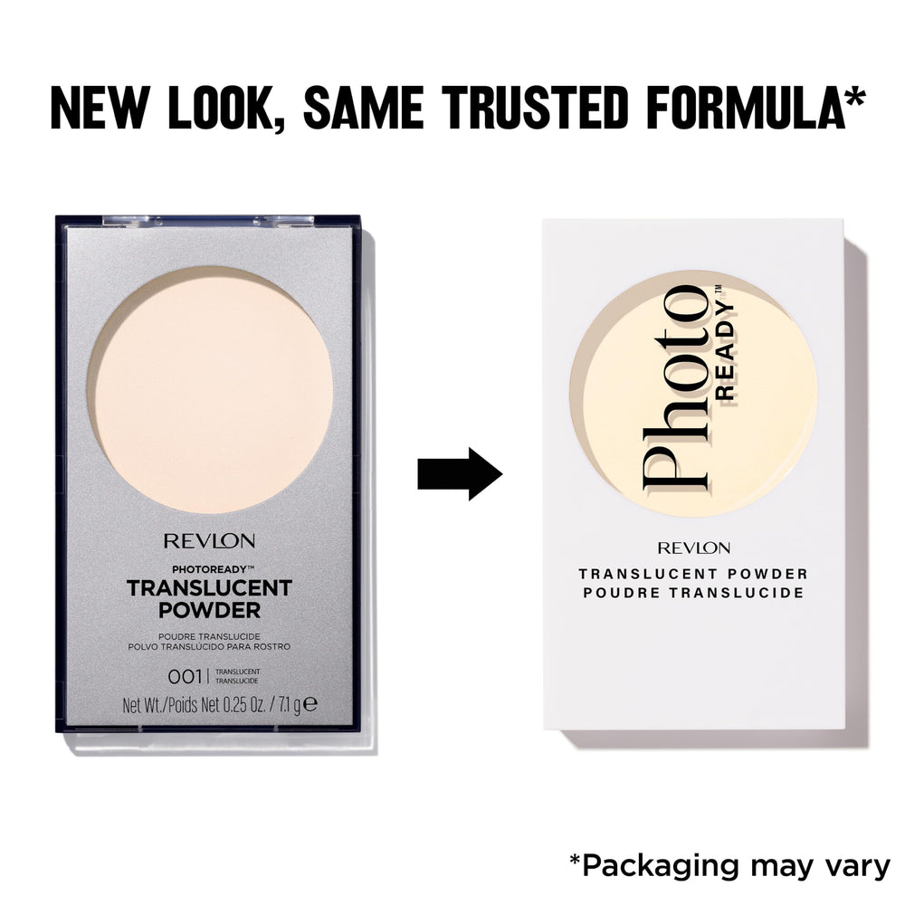 Revlon powder being applied to T-zone with brush for shine control benefit