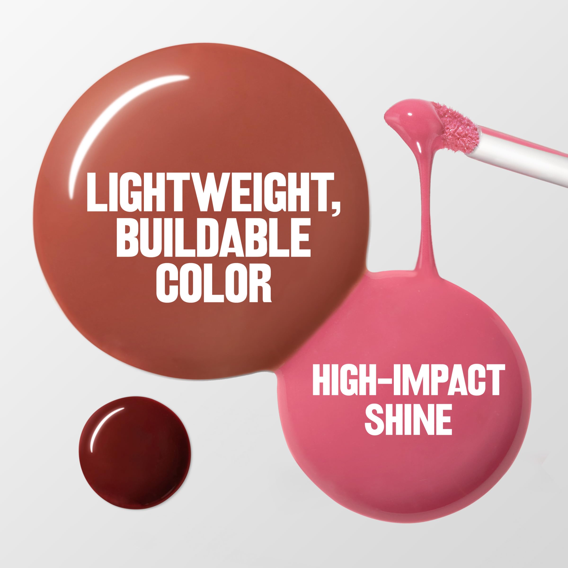 Revlon in-use model applying gloss for instant plumped, camera-ready lips