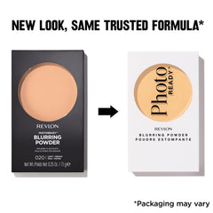 Revlon powder being applied to cheek with brush for quick midday shine control