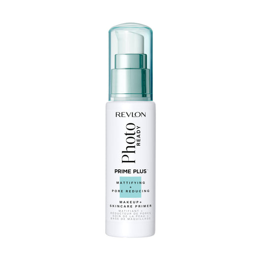 Revlon tube front view showing brand and mattifying primer benefits