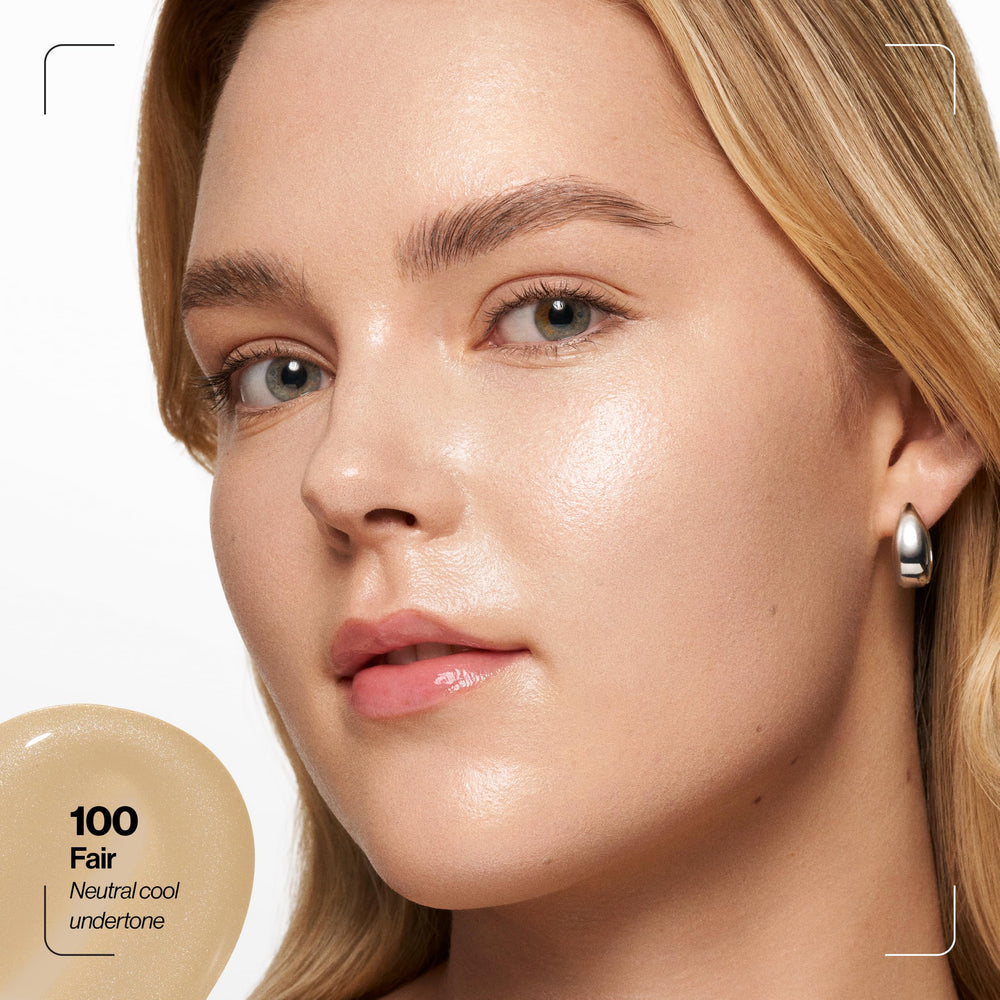 Revlon texture on hand showing lightweight liquid consistency for effortless blending benefit