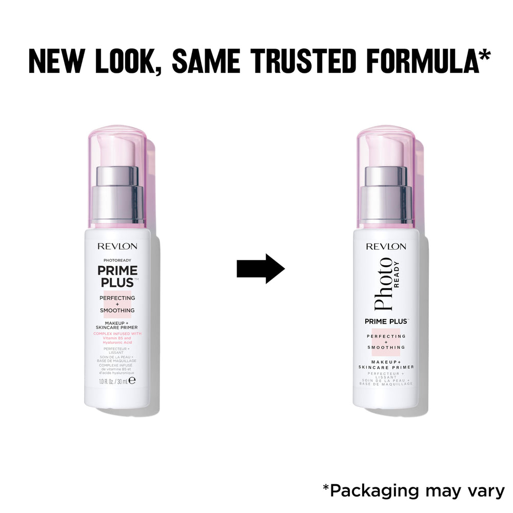 Revlon primer applied on hand demonstrating smoothing effect and makeup-prep benefit