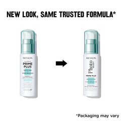 Revlon primer applied to T-zone demonstrating reduced shine and smoother makeup