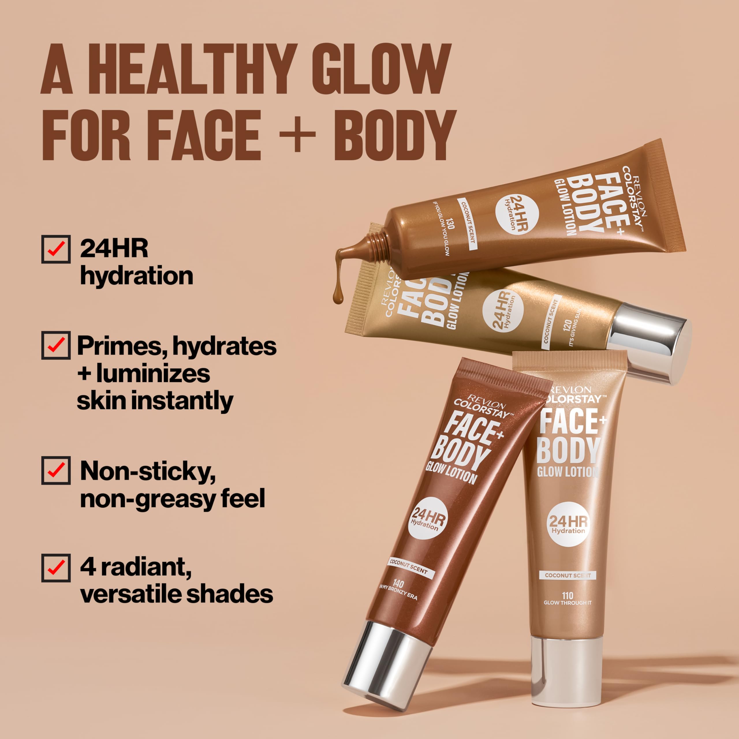 Revlon dispensing lotion from pump showing easy application