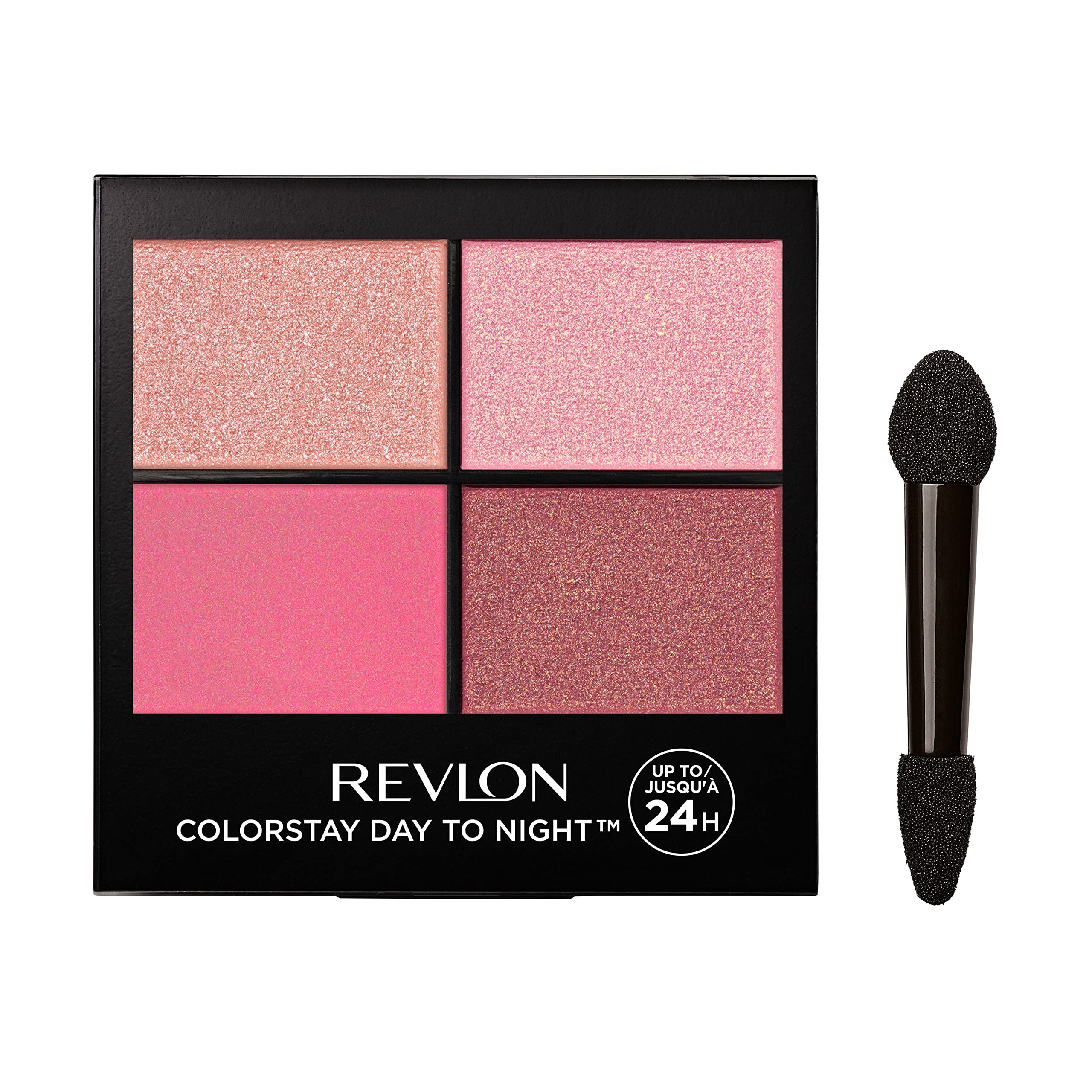 REVLON front packaging of ColorStay quad 565 Pretty showing compact portability and style
