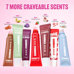 Revlon swiped texture showing creamy gloss and hydrating consistency benefit