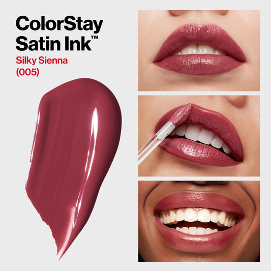 Revlon ColorStay Satin Ink doe-foot applicator delivering precise color application