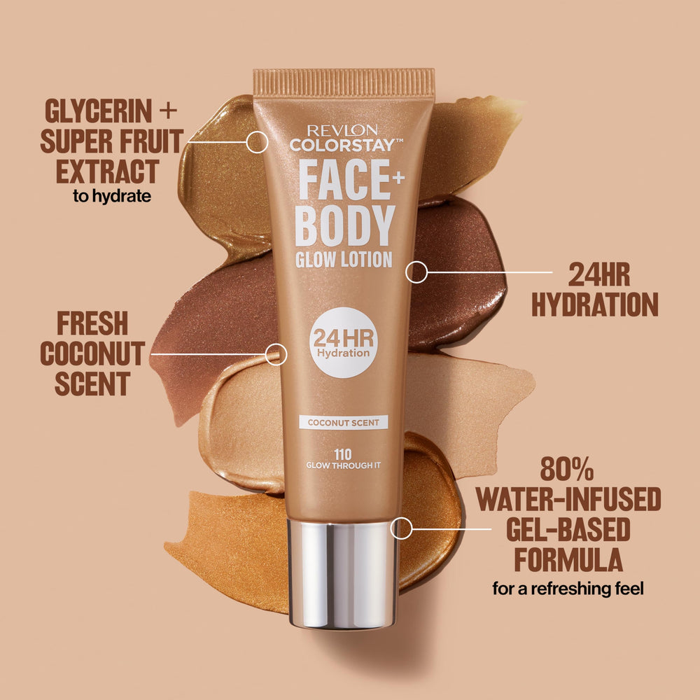 Revlon four shades displayed to choose versatile glow