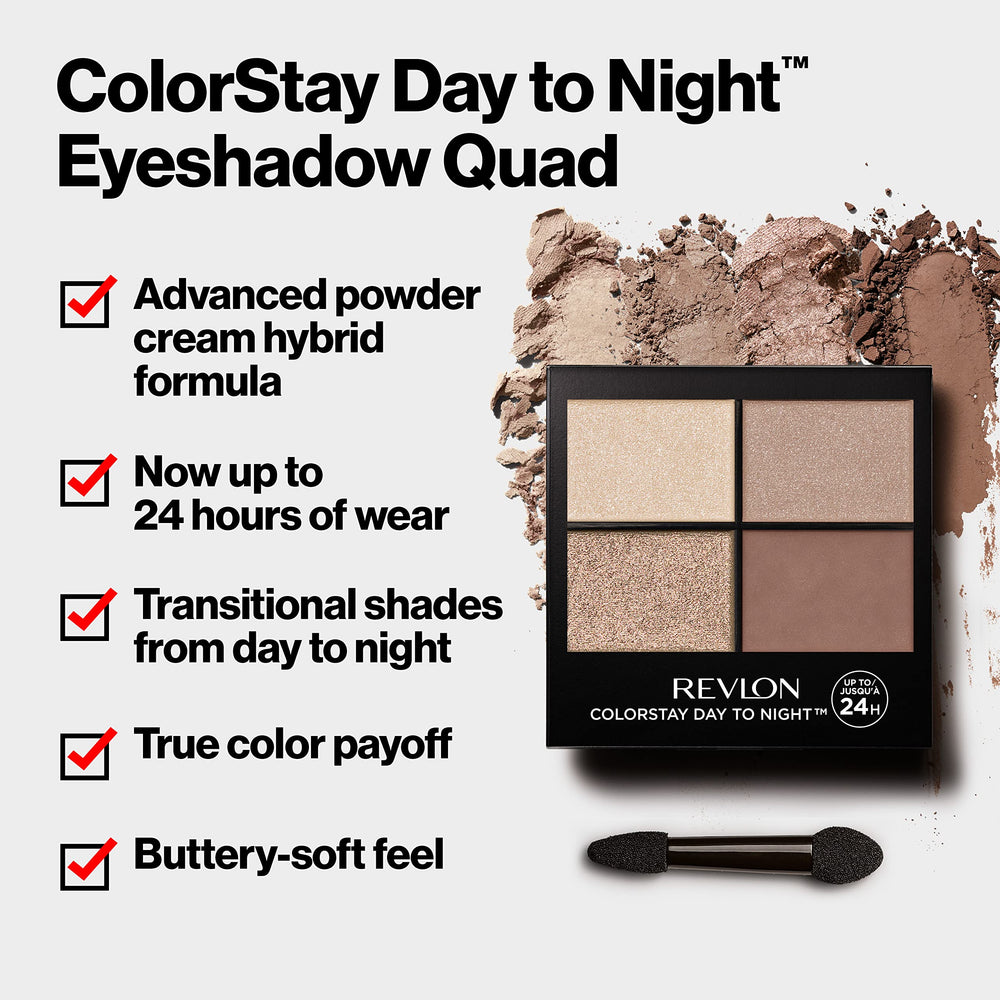 REVLON close-up of eyeshadow pan texture showing buttery soft finish for smooth blending