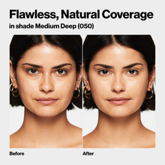 Revlon concealer side label with ingredient highlights for confidence