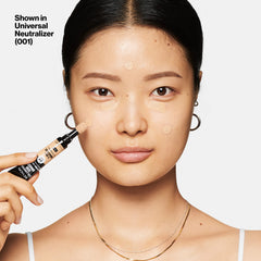 Revlon side label with ingredients list highlighting caffeine and vitamin C benefits