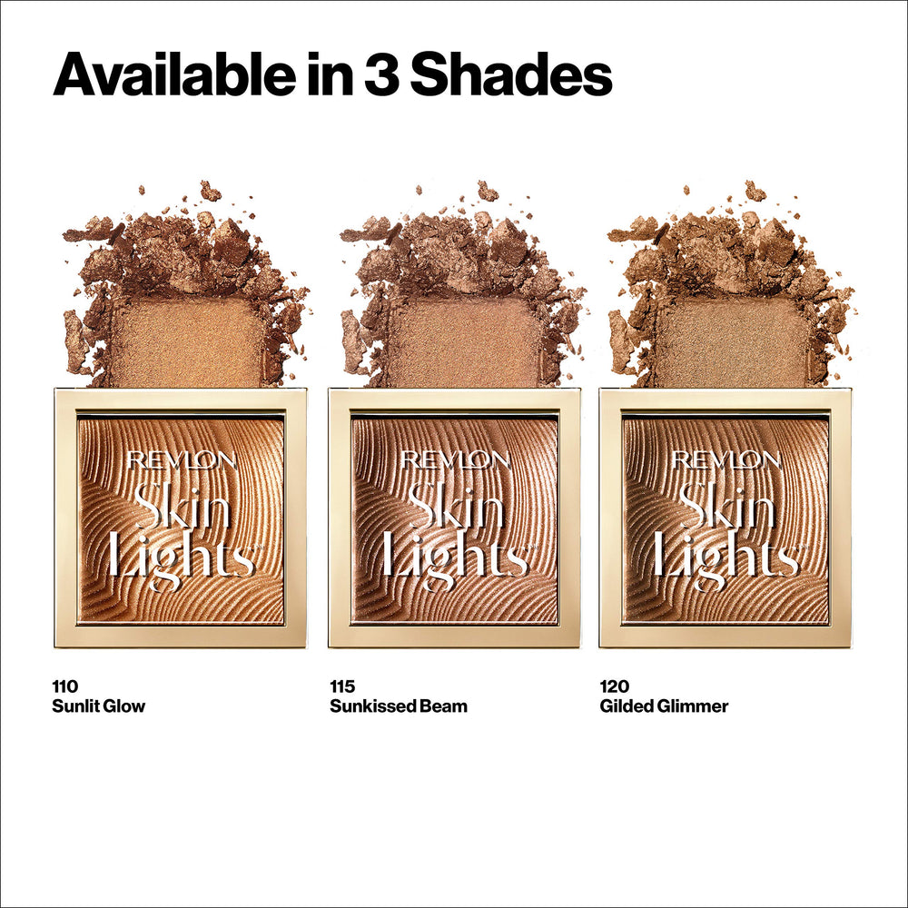 Revlon Skinlights bronzer applied on cheek demonstrating natural sun-kissed finish