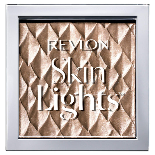 Revlon Skinlights front compact showcasing shade and packaging for easy carry