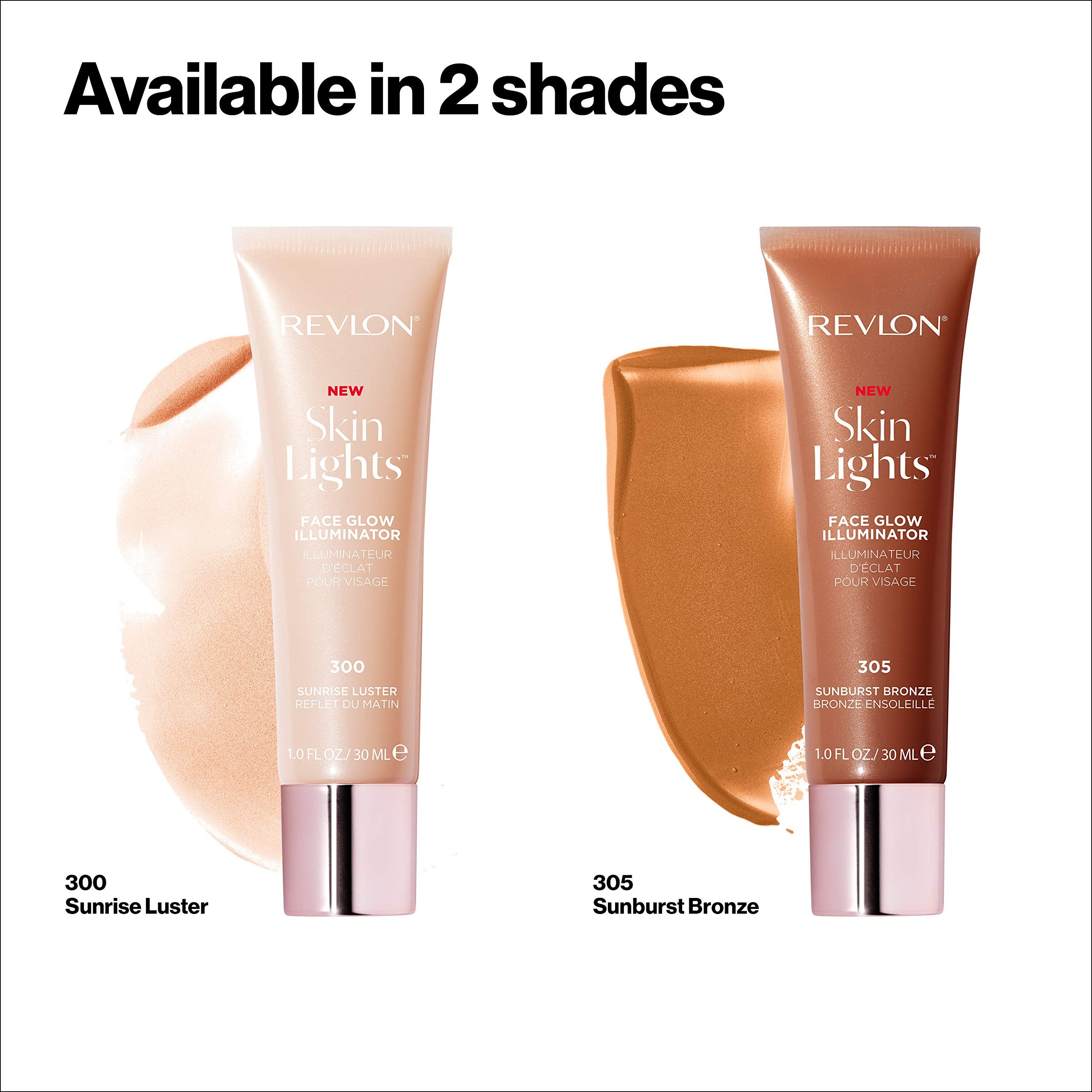 Revlon Skinlights swatch texture showing luminous pearl finish