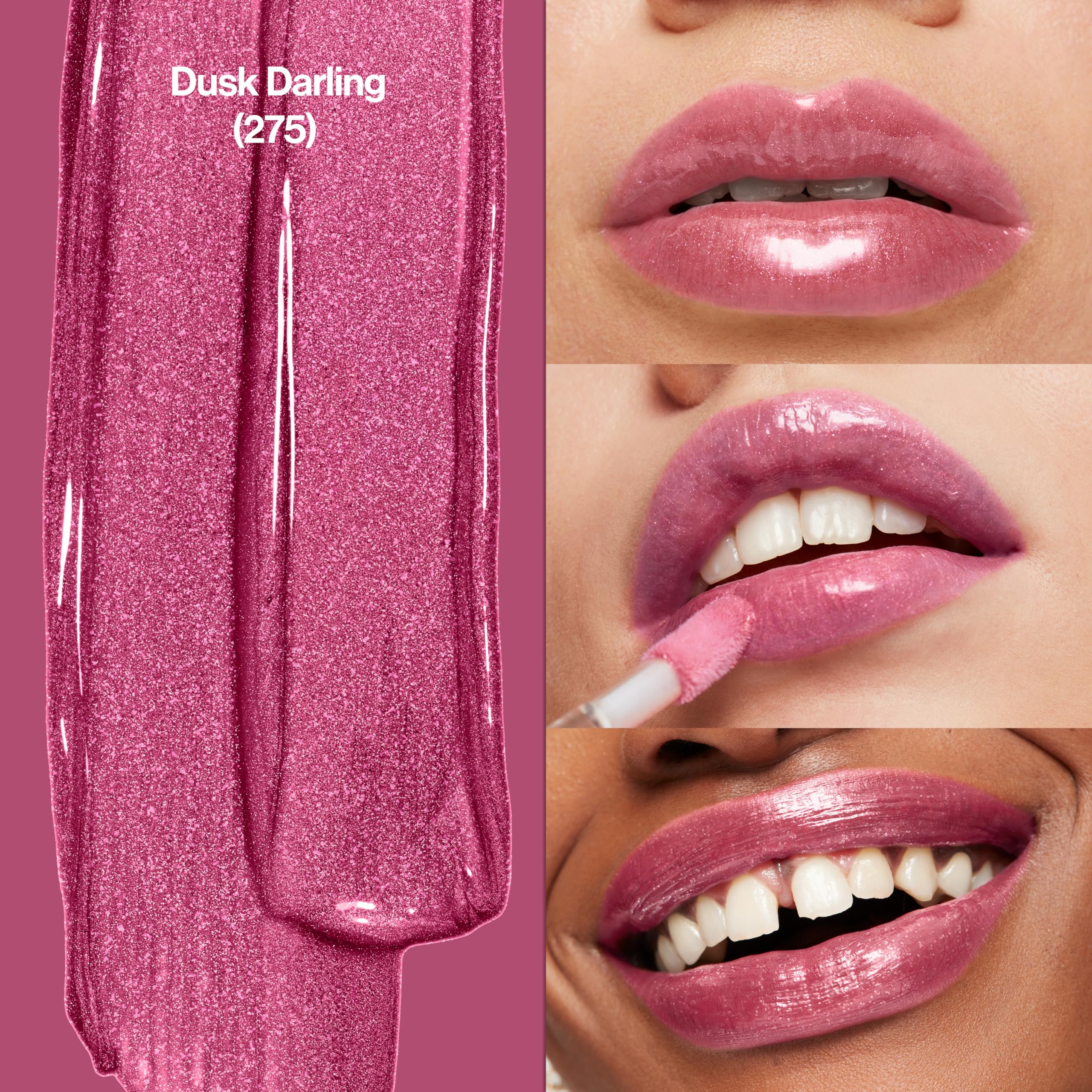 REVLON oversized applicator close-up delivering even glossy coverage
