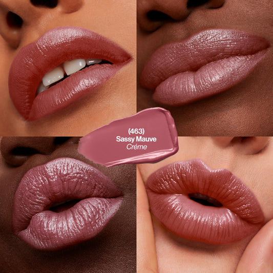Revlon Super Lustrous close-up of lipstick bullet highlighting smooth rounded tip for precise application