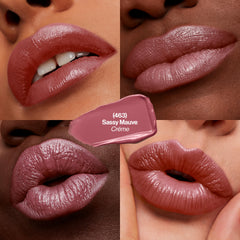 Revlon Super Lustrous close-up of lipstick bullet highlighting smooth rounded tip for precise application