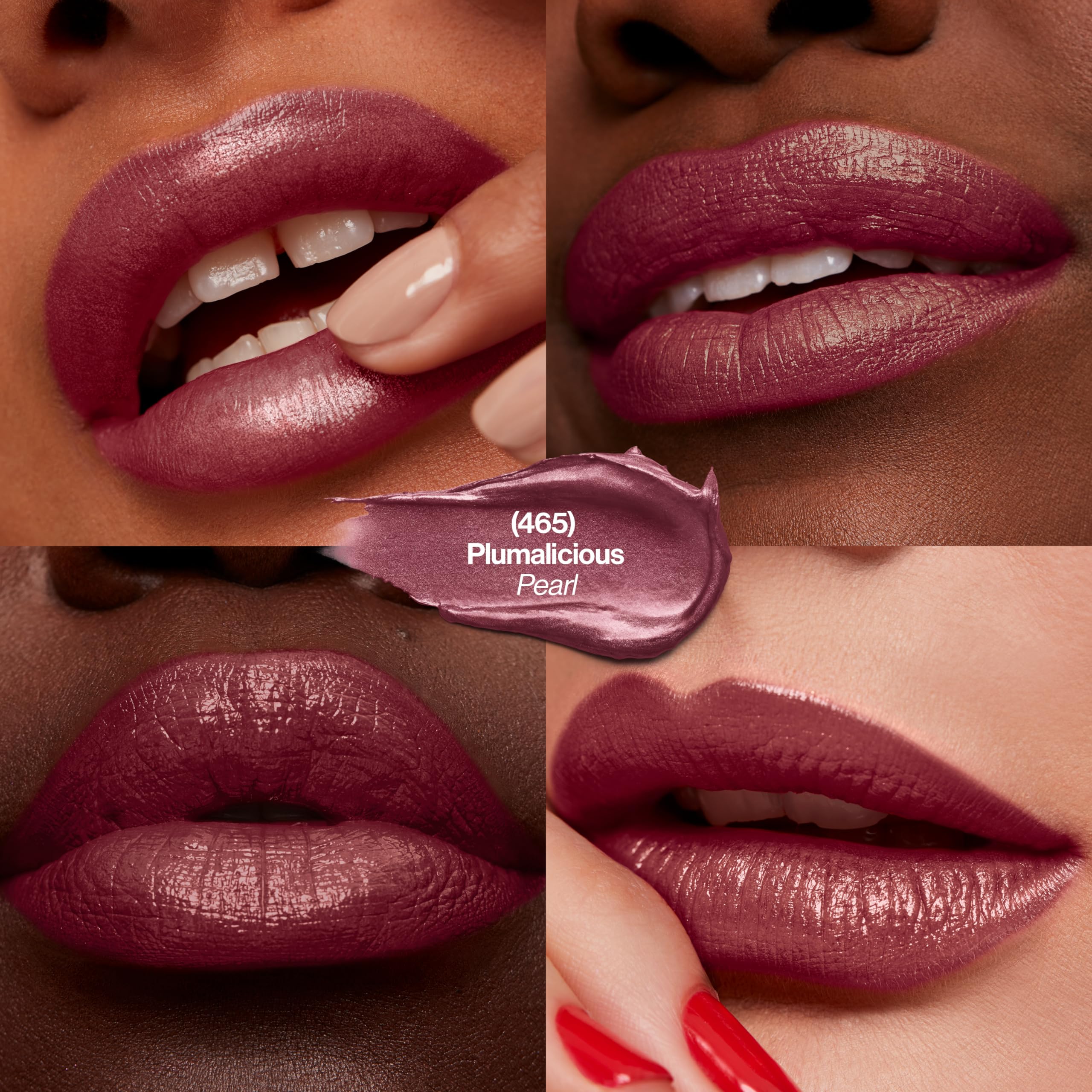 Revlon Super Lustrous bullet close-up highlighting creamy glide benefit
