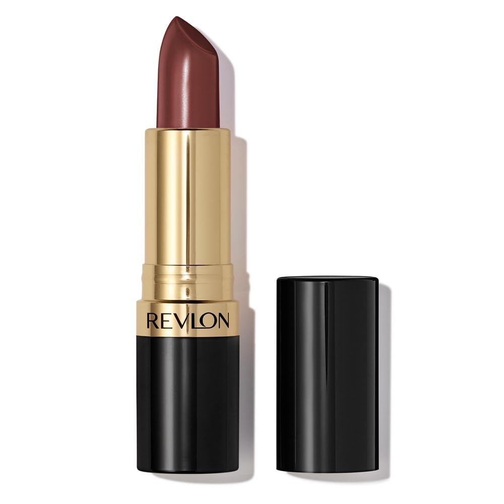 Revlon front packaging of Super Lustrous 804 Rumberry showing product and brand benefits