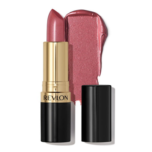 Revlon Super Lustrous front packaging showing Blushing Mauve shade and compact tube