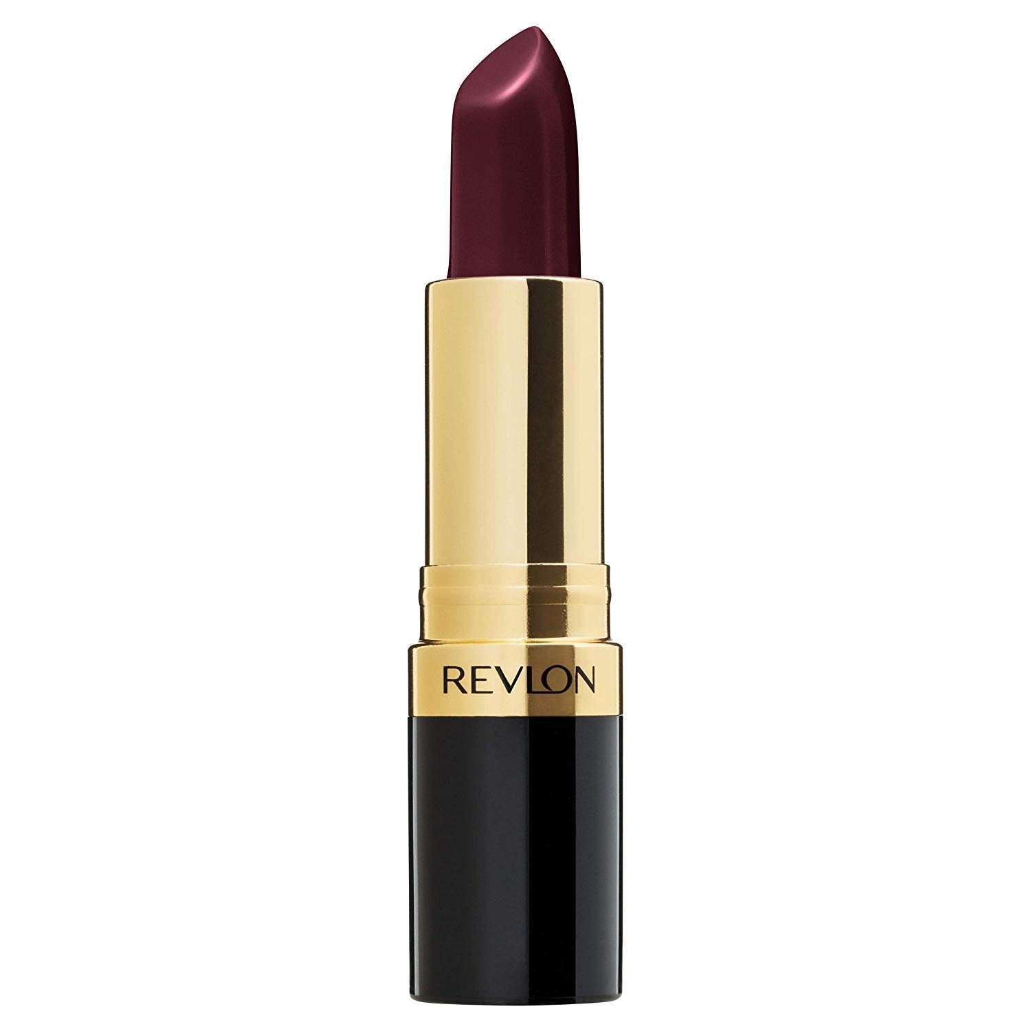 Revlon Super Lustrous front tube showing Plum Velour shade and easy application benefit