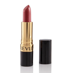 Revlon lipstick front view showing shade 610 Goldpearl Plum, rich color and moisturizing feel