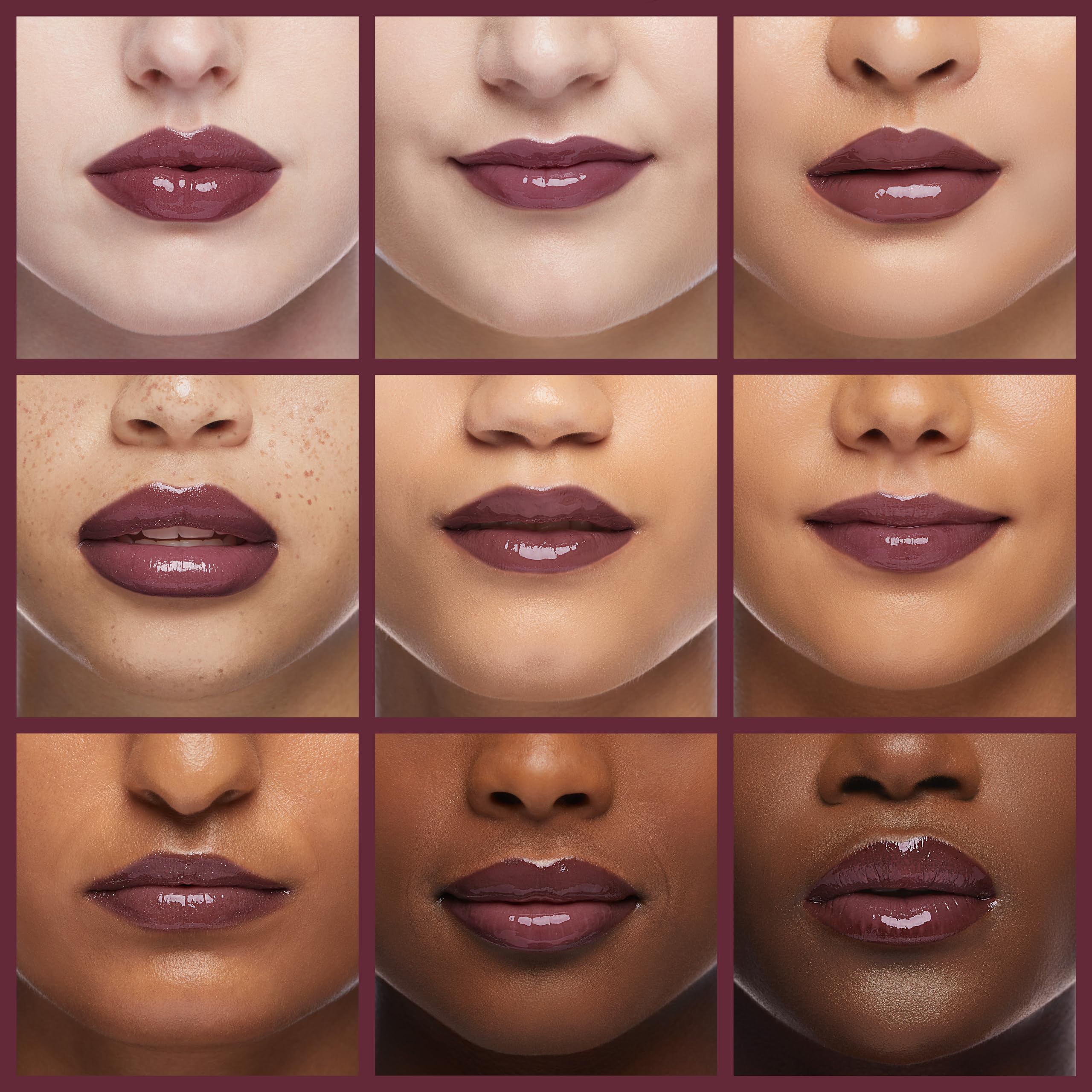 Revlon lip swatch on hand demonstrating Black Cherry color and buildable coverage