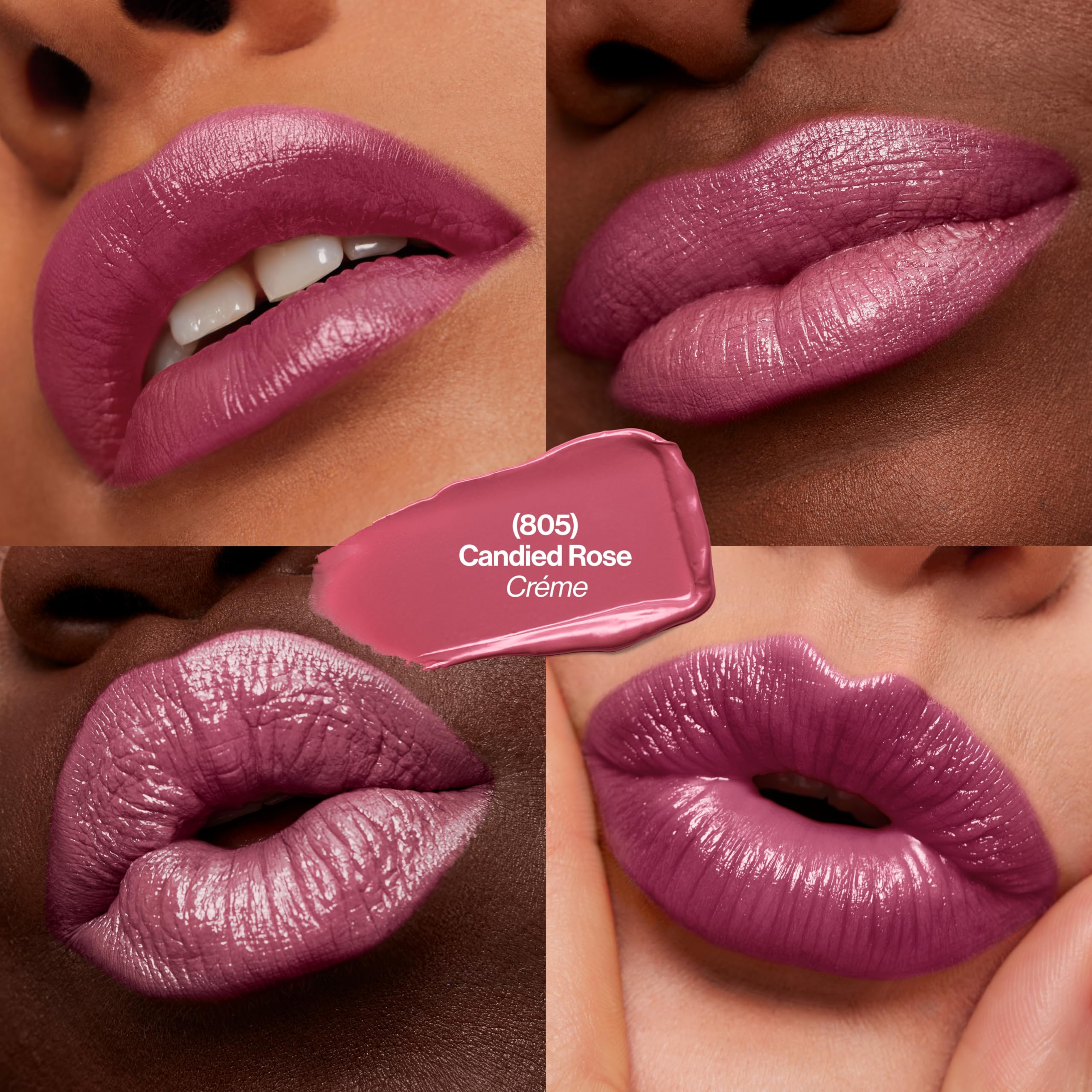 Revlon open bullet close-up highlighting creamy tip and smooth application benefit