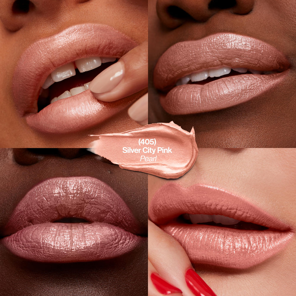 Revlon Super Lustrous open lipstick bullet close-up for smooth application benefit