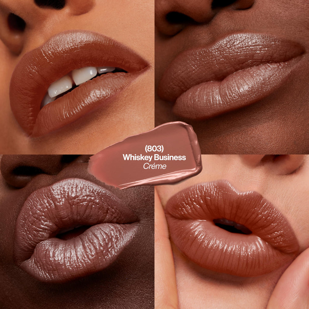 Revlon Super Lustrous open bullet showing creamy texture and glide