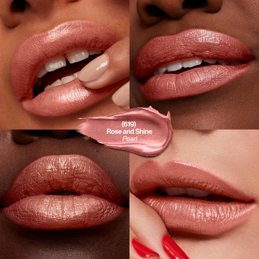 Revlon lipstick with cap off revealing bullet ready for smooth application