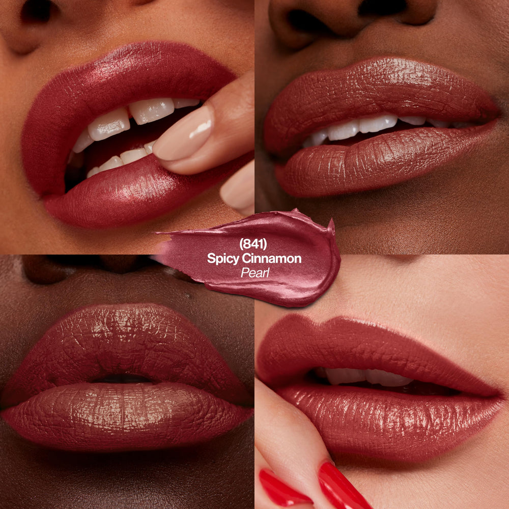 Revlon opened lipstick bullet revealing creamy twist shape for smooth application