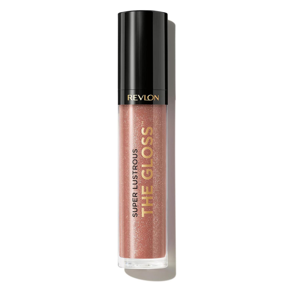 REVLON gloss tube front view showing rosy shine and travel-ready size