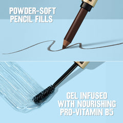 Revlon swatch stroke of Dark Brown illustrating buildable, smudge‑resistant color