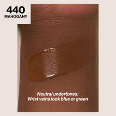 Revlon foundation texture close-up highlighting smooth matte formula and oil-control benefit