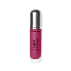 Revlon tube front view showing Addiction pink and compact size benefit