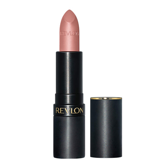 Revlon front packaging showing matte black tube and gold accents for polished look