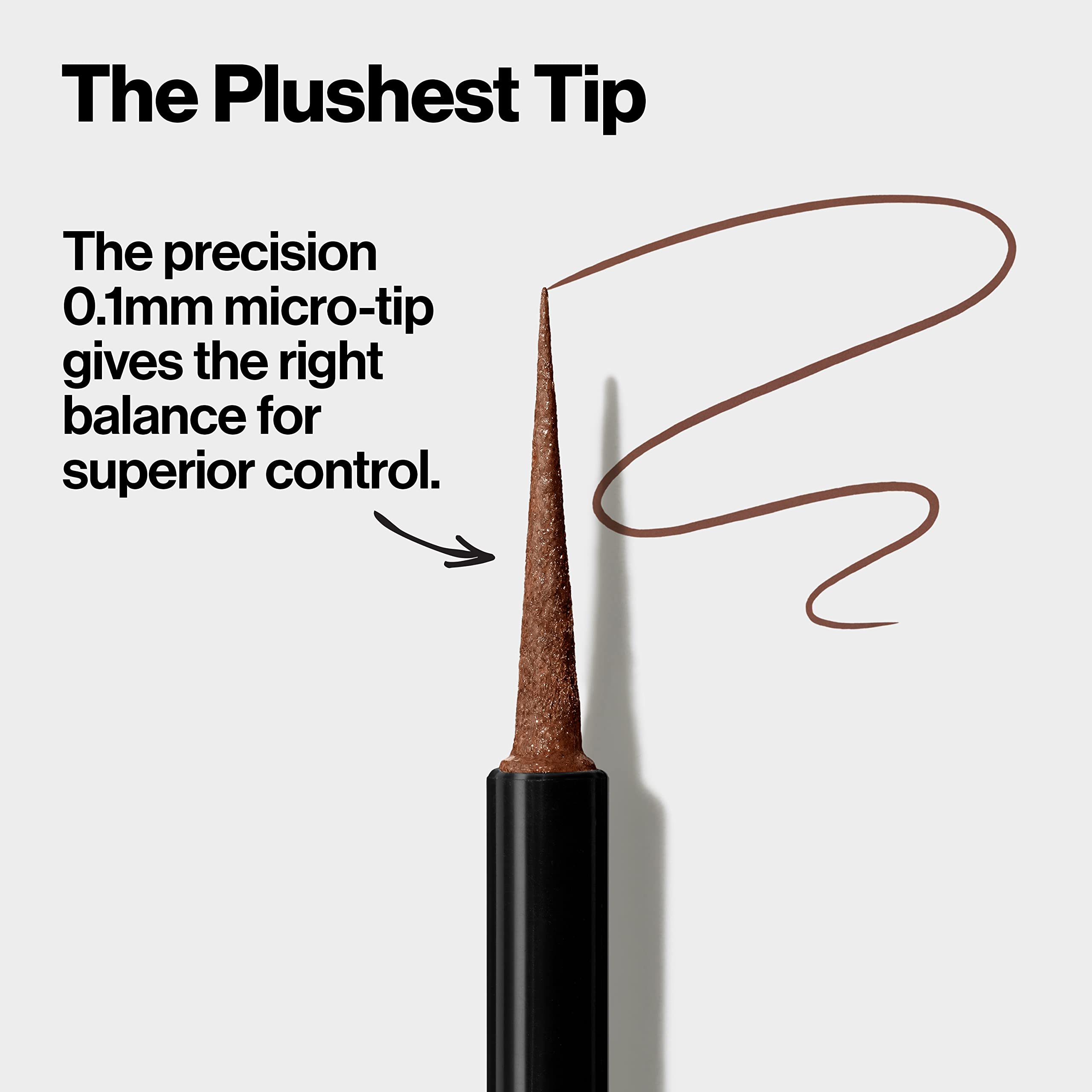REVLON waterproof test droplets on eyeliner showing water resistance benefit