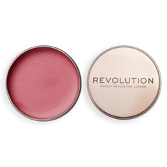 Revolution Balm Glow front view showing rose pink shade and compact finish for travel