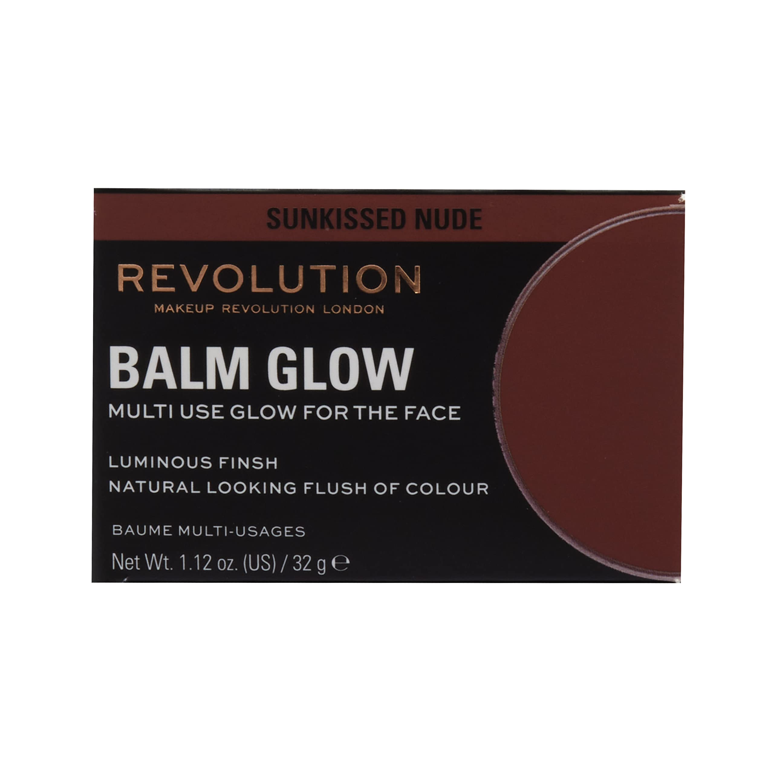 Revolution Balm Glow in a makeup bag lifestyle shot for quick touch-ups