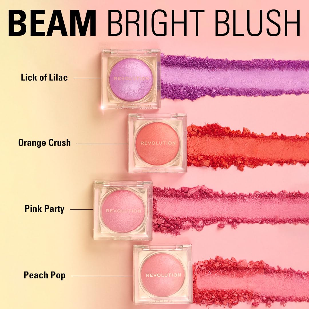 Revolution Beauty London swatch on skin showing buildable peach glow