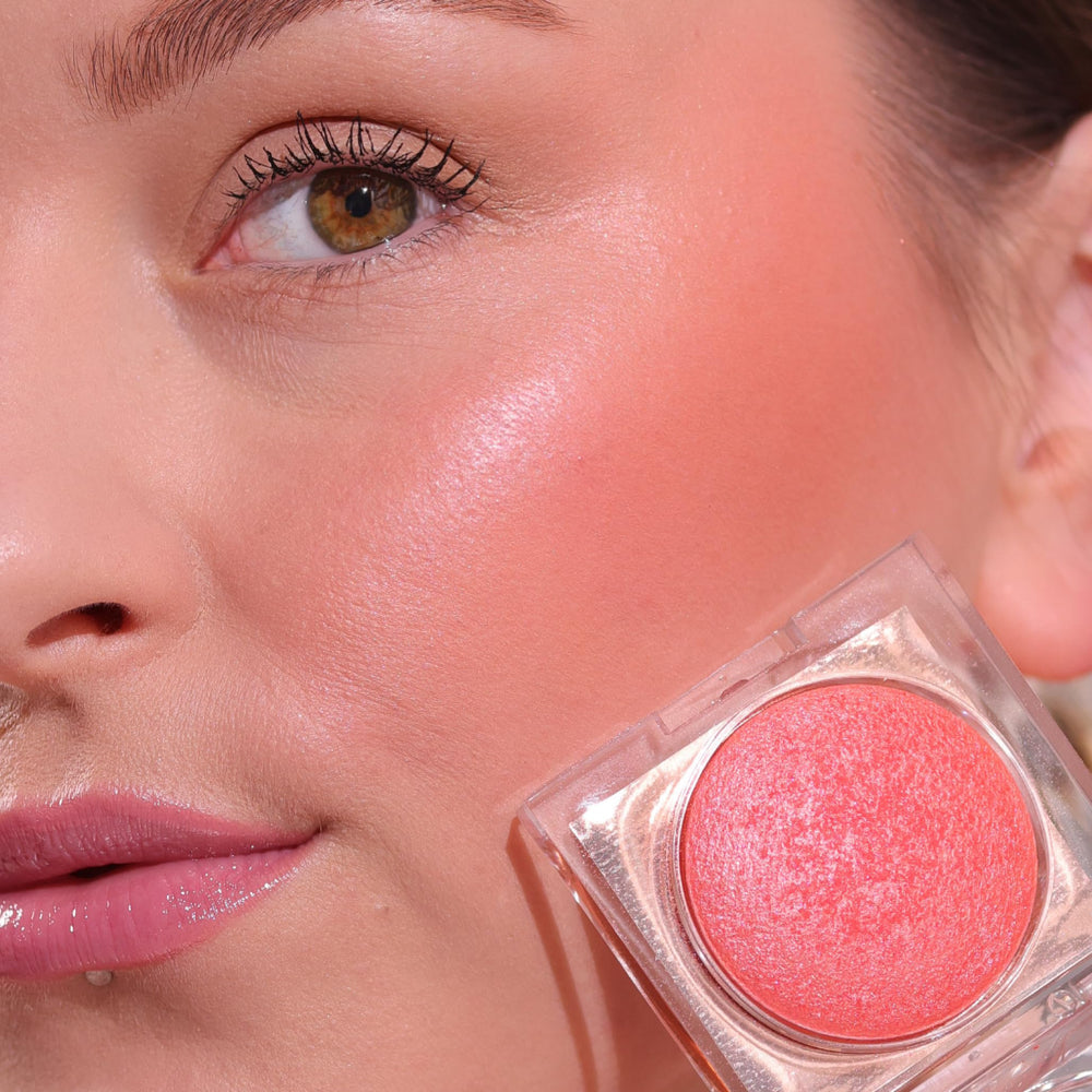 Revolution Beauty London close-up powder texture highlighting smooth blendability