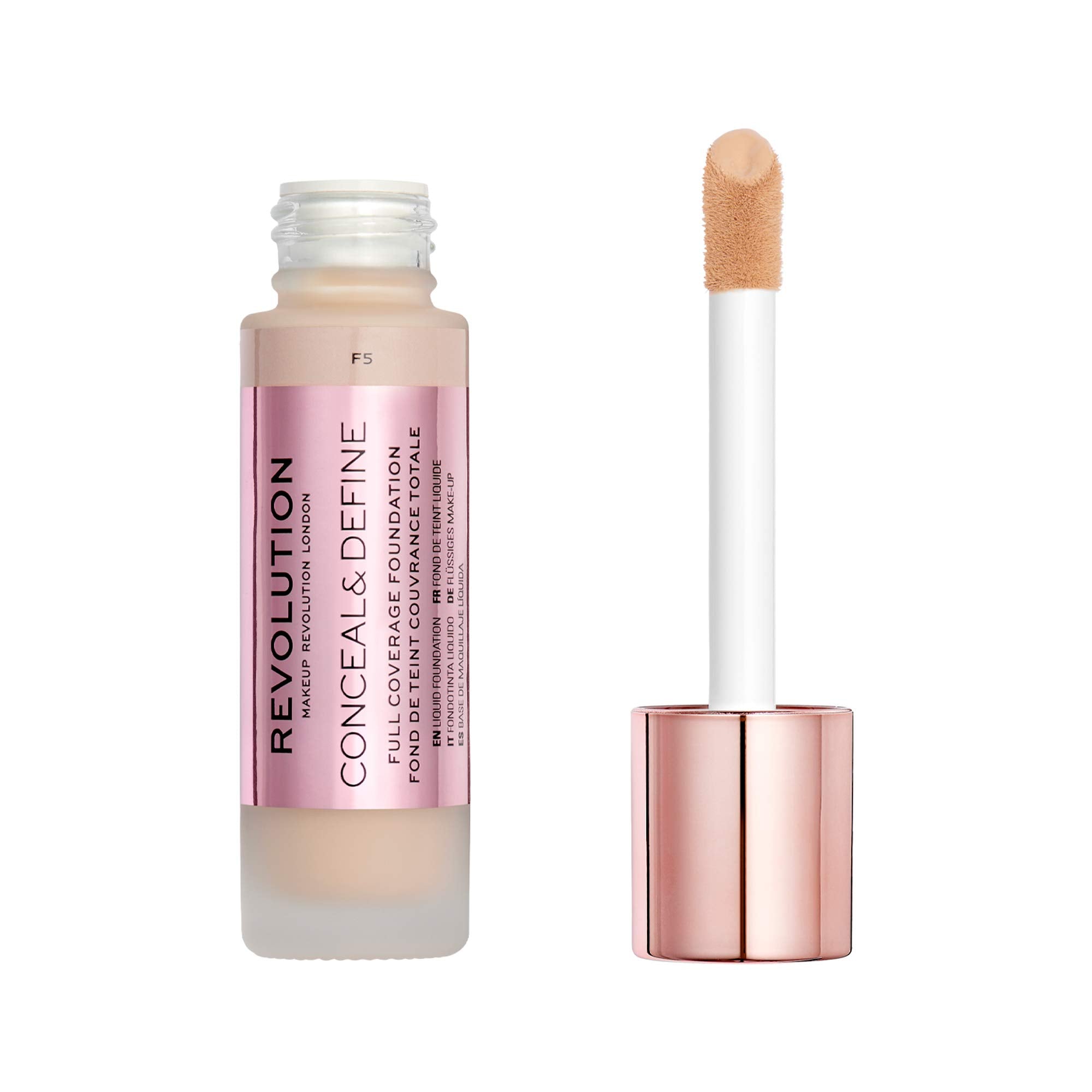 Revolution Beauty jumbo doe-foot applicator close-up for precise, less-waste application