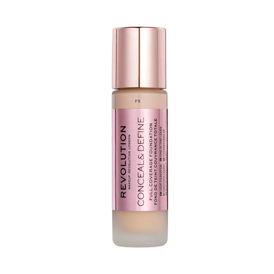 Revolution Beauty front bottle showing label and glass packaging for easy identification and elegance