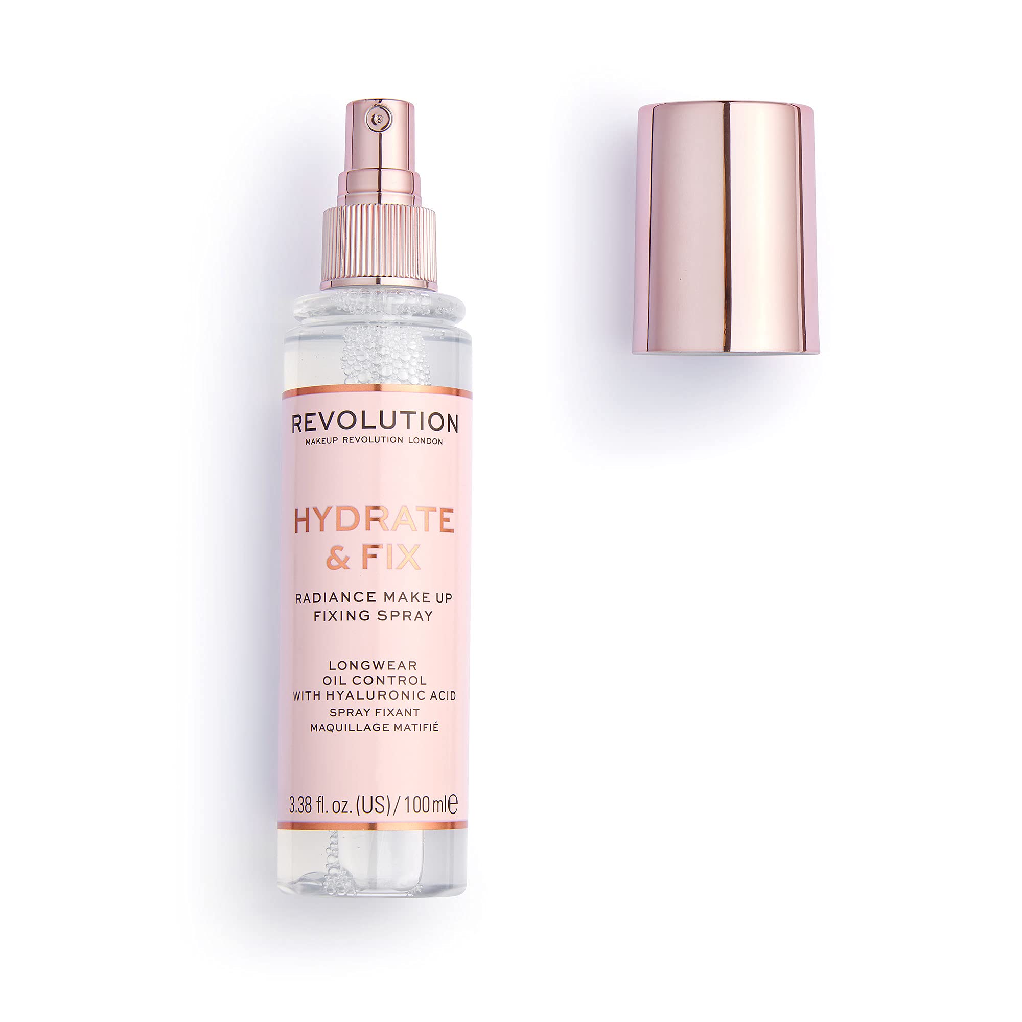 Revolution Beauty mist application over finished makeup for long-lasting wear benefit