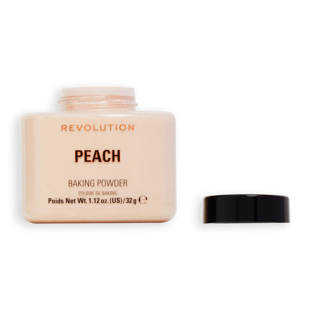 Revolution Beauty London powder jar inside makeup bag ideal for on-the-go touch ups