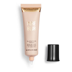 Revolution Beauty London primer peach gel texture close-up highlighting smooth finish